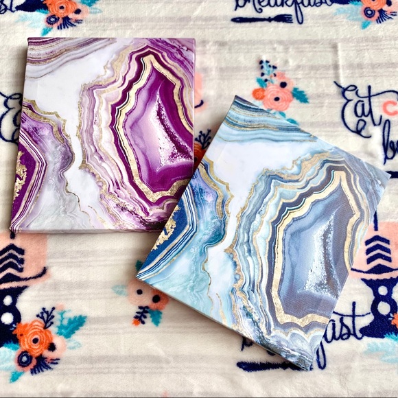 Other - 💜 Gemstone Wall Hanging Decor Canvas Duo 💜